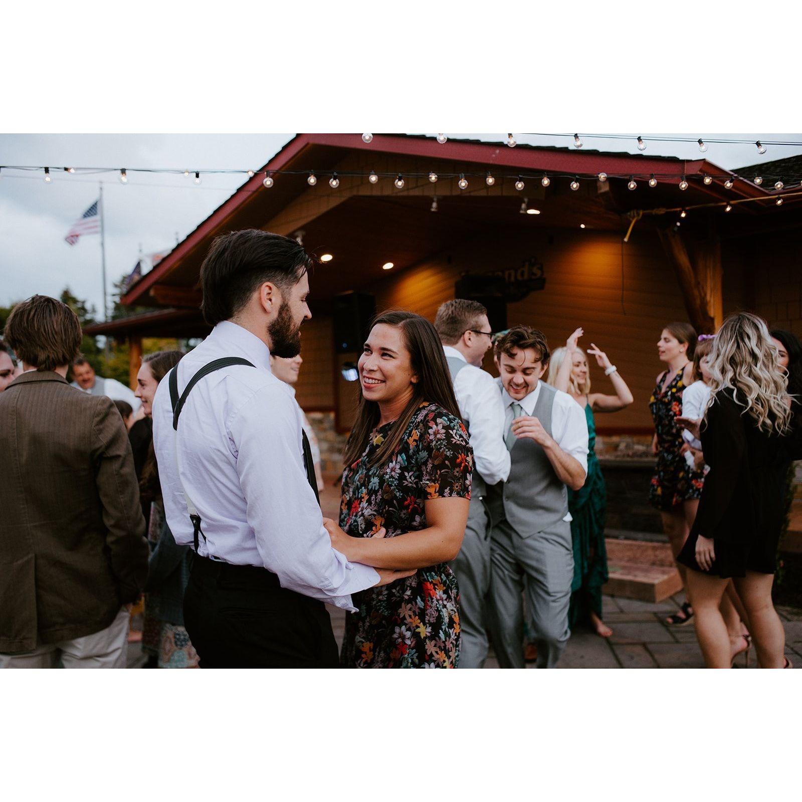 Attending our first wedding as a couple back in 2019