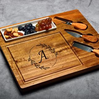 Engraved Celtic 5-Piece Charcuterie Board & Tool Set