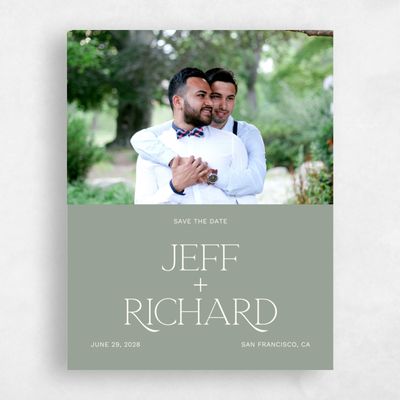 Sage, Green Wedding Save the Date - Hazeldale Photo
