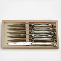 Jean Dubost Laguiole Stainless Steak Knife with Presentation Box, Set of 6