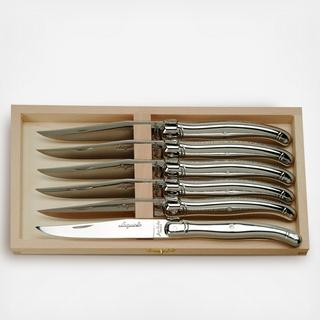 Laguiole Stainless Steak Knife with Presentation Box, Set of 6