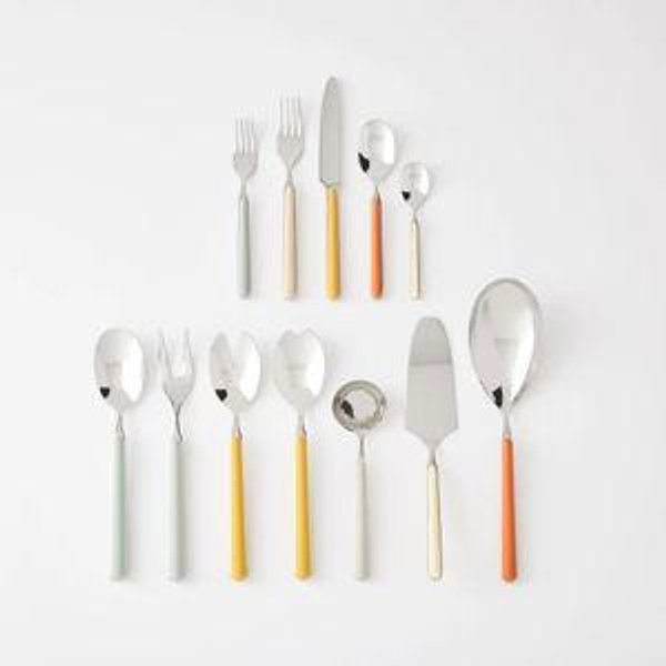 Mepra Italian Flatware - Desert (Mixed) 60-Piece Set + 7-Piece Serving Set