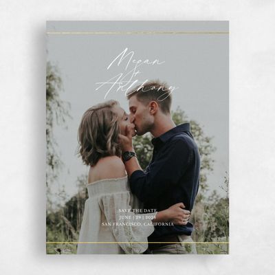 White Wedding Save the Date - Sheffield Photo
