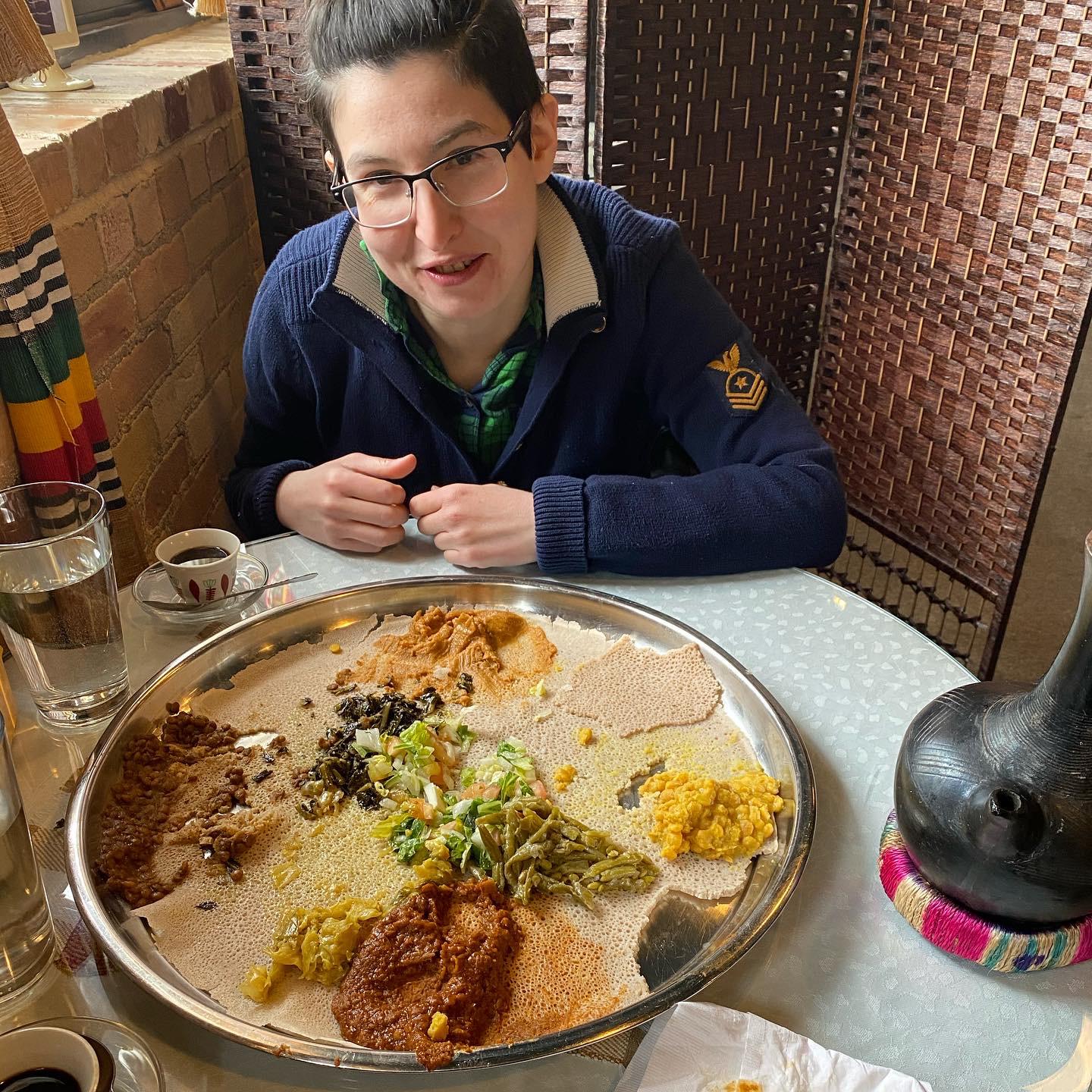 Elissa and Alex have a shared love of food, especially food from other cultures and countries. This was when Elissa introduced Alex to Ethiopian food at a great little place in Grand Rapids, MI