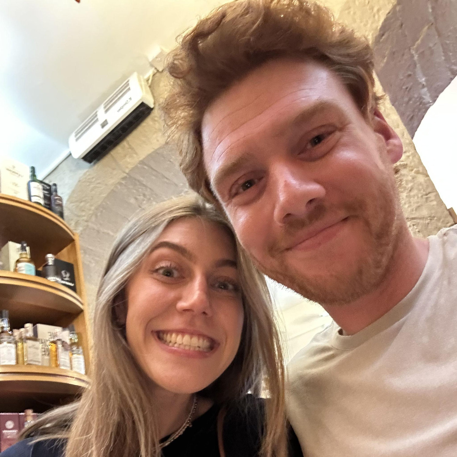 exploring a scotch shop in Scotland