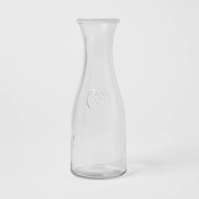 Anchor Hocking Glass Carafe with Lid, 1 Liter 