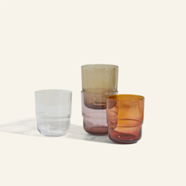 Our Place Short Night & Day Multicolor Stacking Glasses