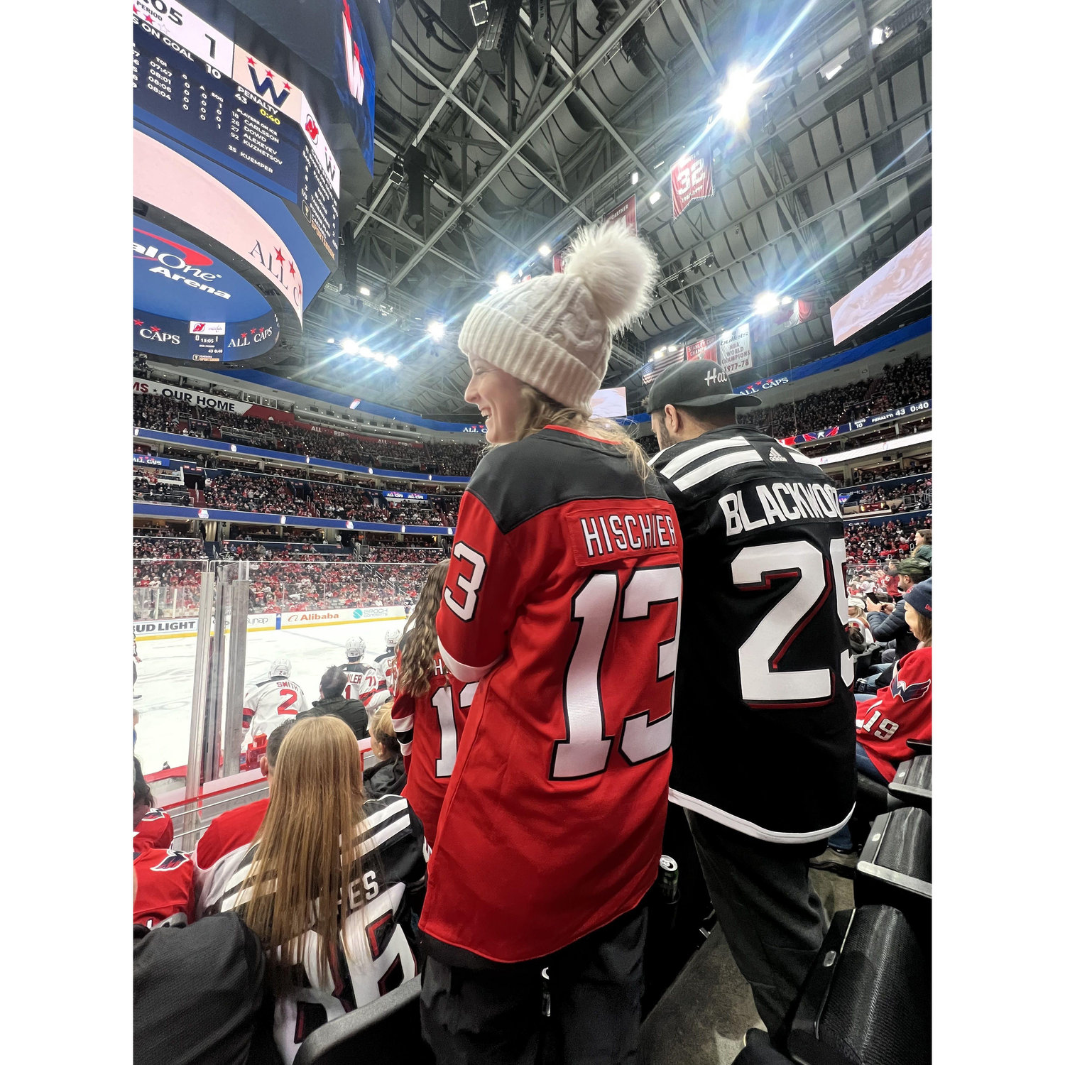 JP is a lifelong Devils fan, so Lindsey has joined the fanbase! They have gone to many games together over the years.