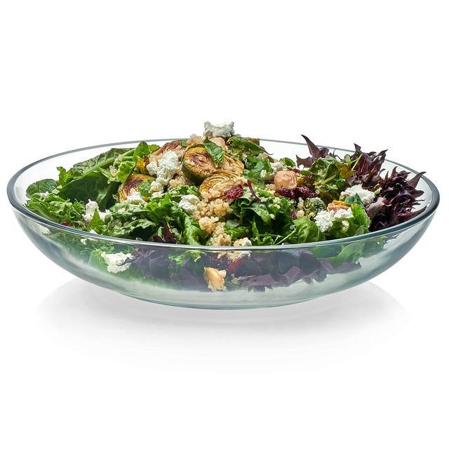 Libbey Selene Glass Serving Bowls, 12-inch, Set of 2