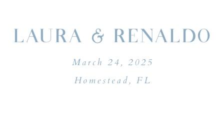 The Wedding Website of Renaldo Ramnarine and Laura Martinez-Mesa