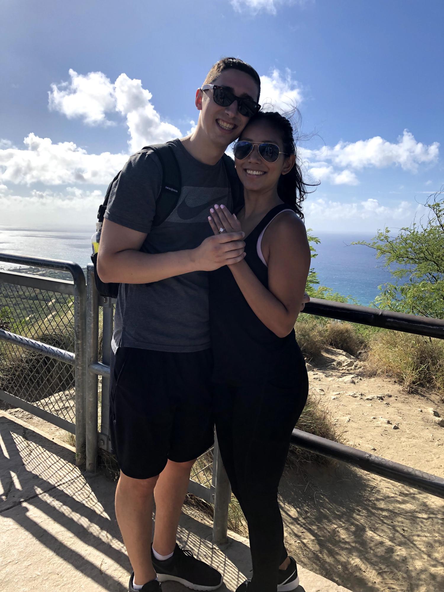 The proposal (Diamond Head Trail, Waikiki, Oahu) 8/01/2019