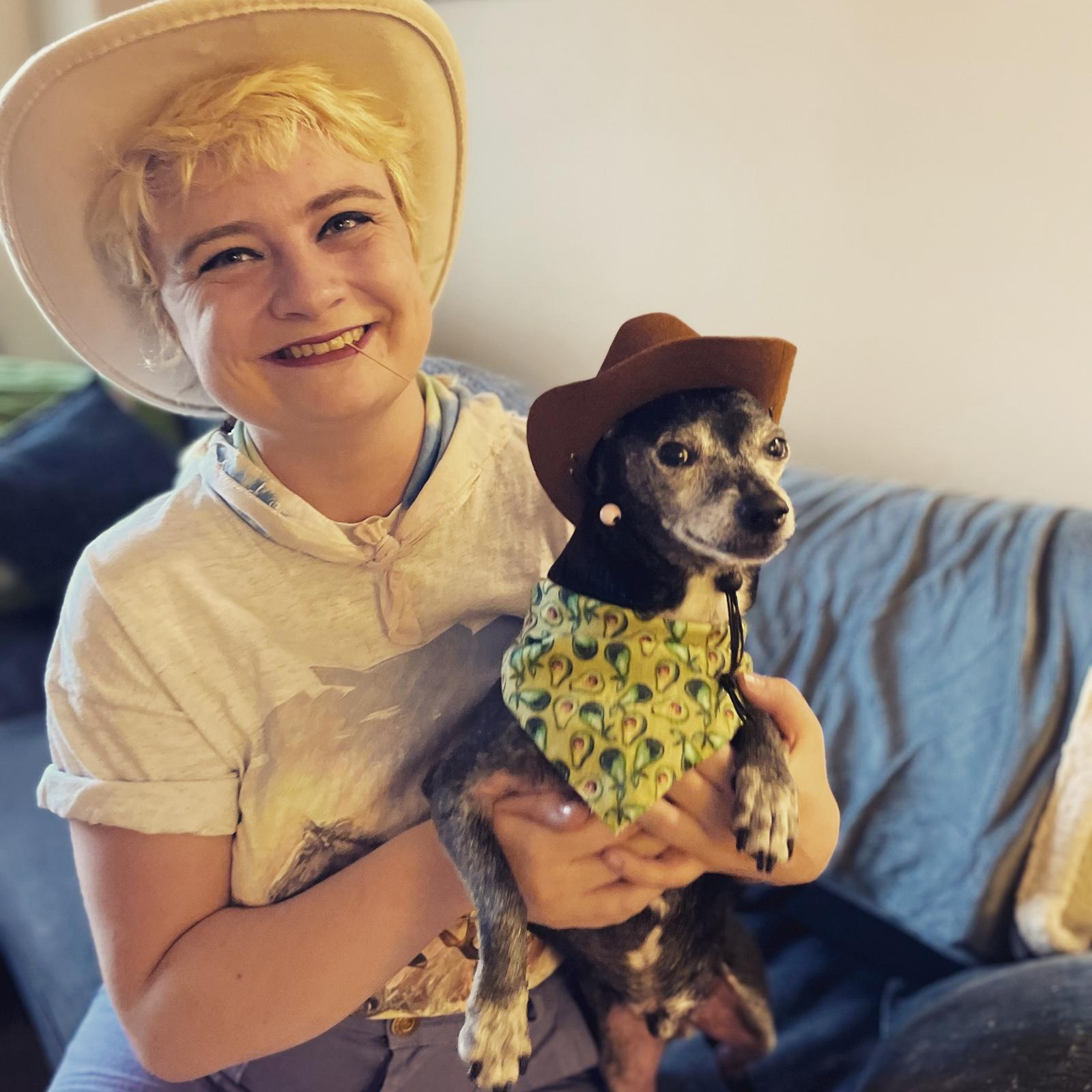 Mother and son cowgirls