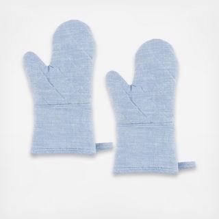 Christopher Kimball's Milk Street Chambray Oven Mitt, Set of 2