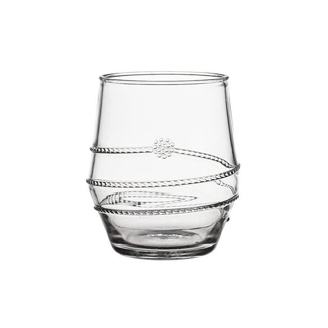 Juliska - Amalia Acrylic Tumbler - Small, Acrylic Cup - Unbreakable, Clear Acrylic tumblers, Embossed Drinking Cups