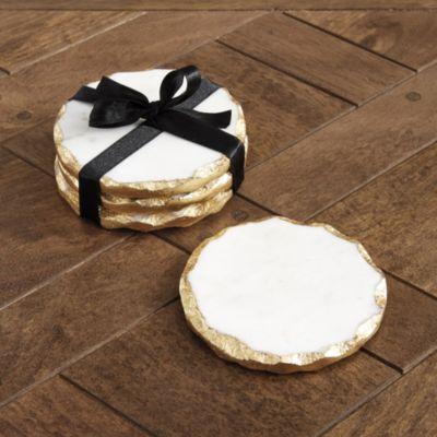 Gilded Stone Coasters - Set of 4