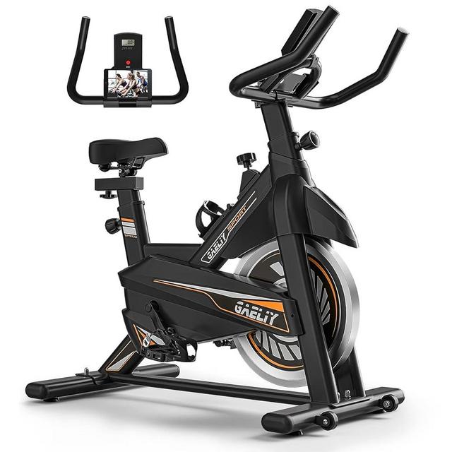 Exercise Bike-Stationary Bikes Indoor Cycling Bike, Spin Bike Belt Drive Indoor Exercise Bike with LCD Monitor and Comfortable Seat Cushion