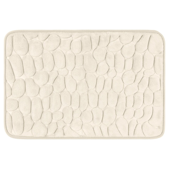 Unique Bargains Memory Foam Ultra Soft Non-Slip Water Absorbent Quick Dry Bathroom Mats Khaki 16" x 24"