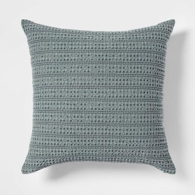 Oversize Square Washed Waffle Pillow Green - Threshold™