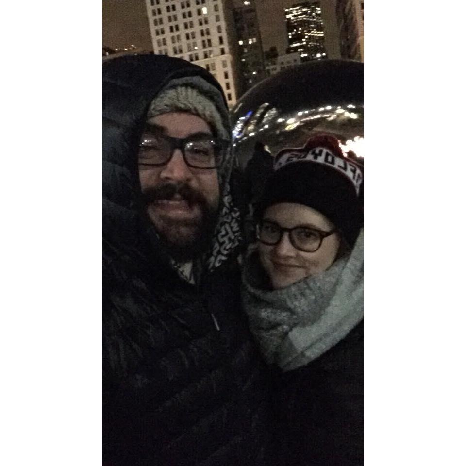 Very cold for Erin's birthday celebration at the Christkindl Market.