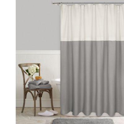 Color Block 54-Inch x 78-Inch Shower Curtain in Grey