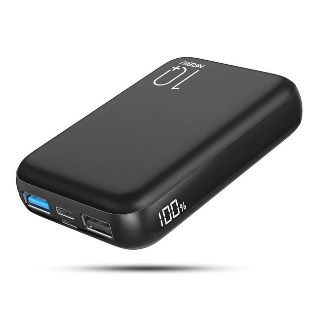 MRBIU 5v 2a Heated Vest Battery Pack, 10000mah LCD Display Power Bank for Heated Jacket,Heated Coat,Heated Clothing,Heated Pant,Heated Hoodie,USB Heated Blanket,Heated Seat/Chair.