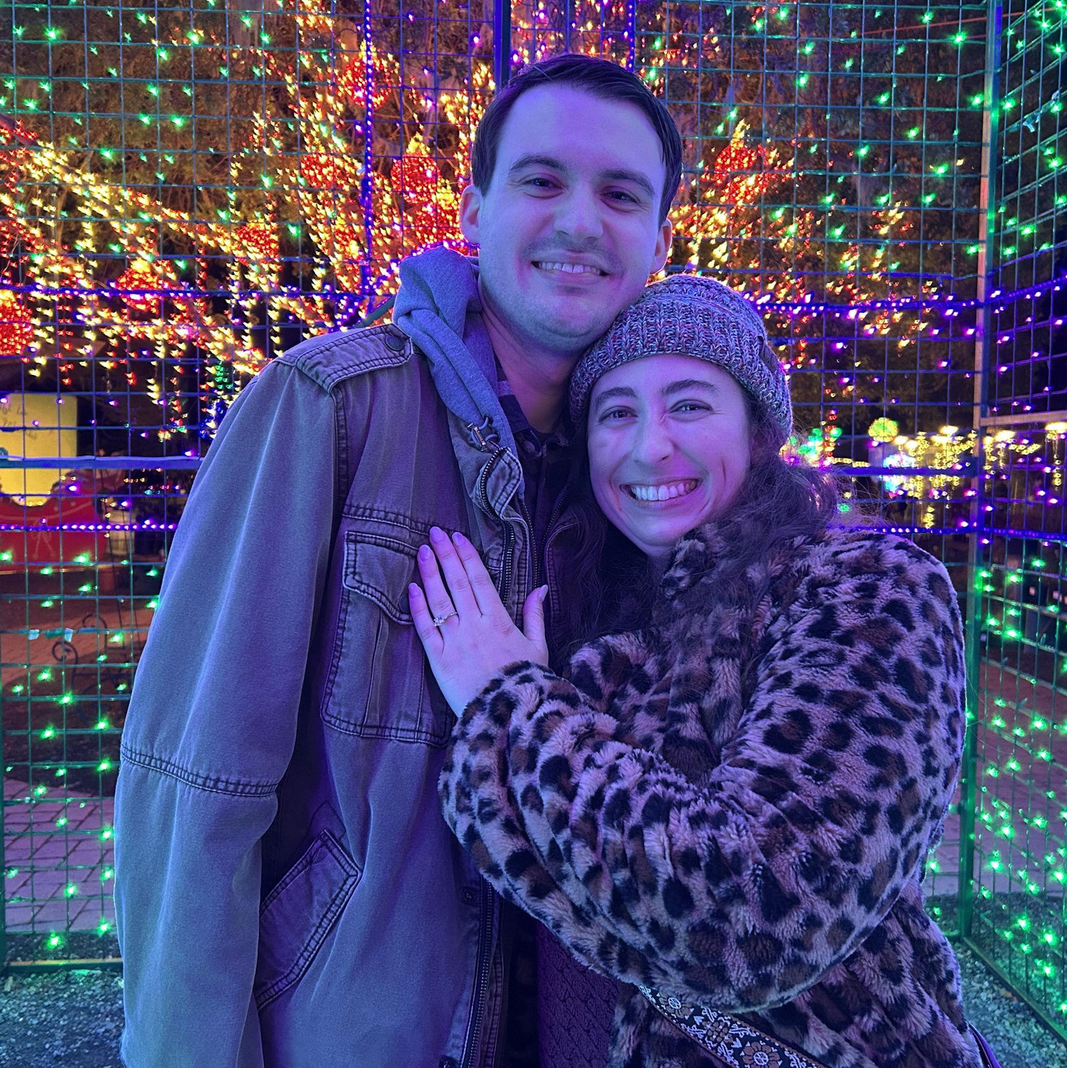 Our engagement at Cambria Christmas Lights