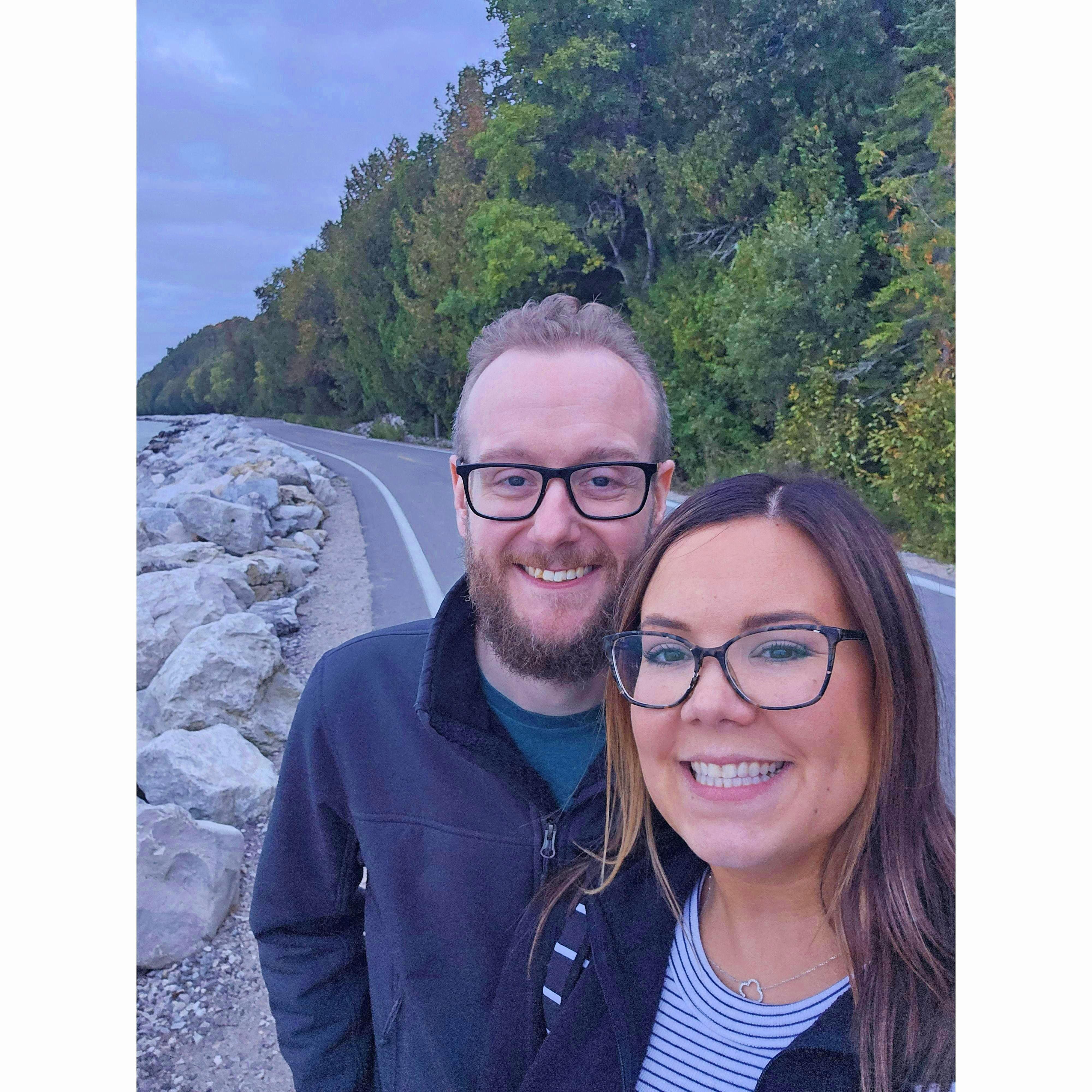 On Mackinac Island, the day before Andrew proposed.
