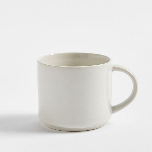 Mason Glossy Stoneware Mugs, Set of 4 - Ivory Gloss