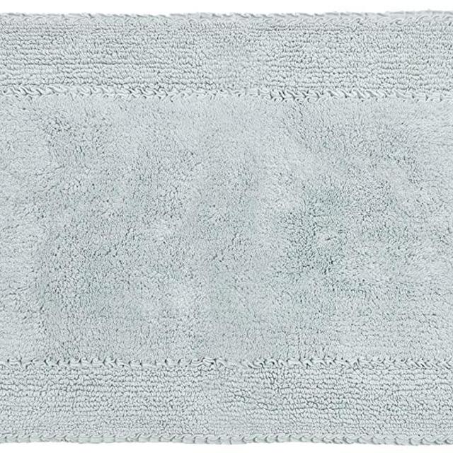 Laura Ashley Ruffle Cotton 17" x 24" Bath Rug, Aqua