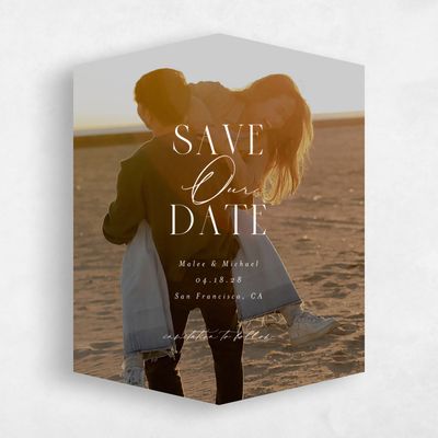 White Diamond Wedding Save the Date - Portsmouth Photo