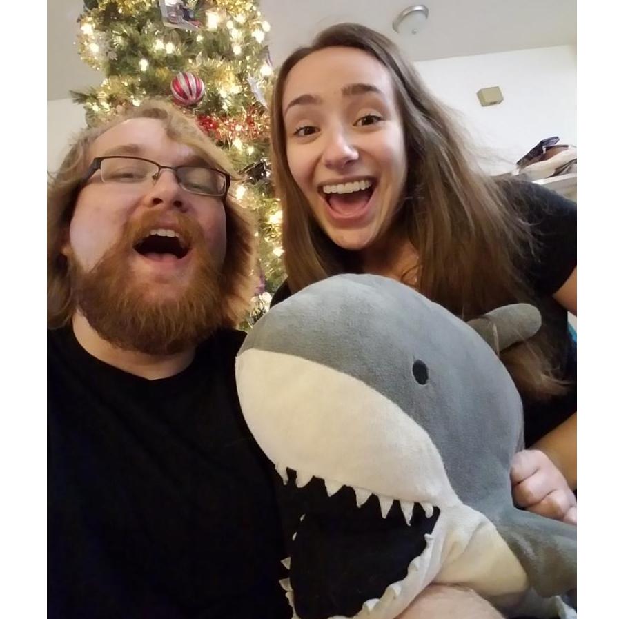Our first Christmas living in our first apartment, featuring Otto Shark. 2016.