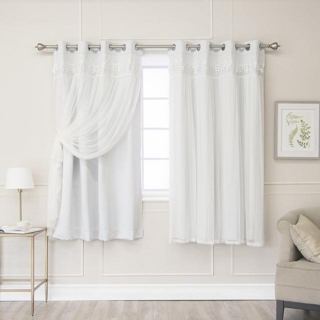 Loar Solid Blackout Thermal Grommet Curtains / Drapes (Set of 2)