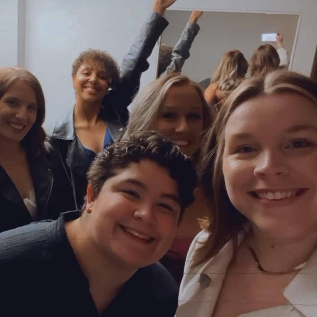 Bethany, Callie, Kayla, Evelyn, & Carol prior to a night out in Boston