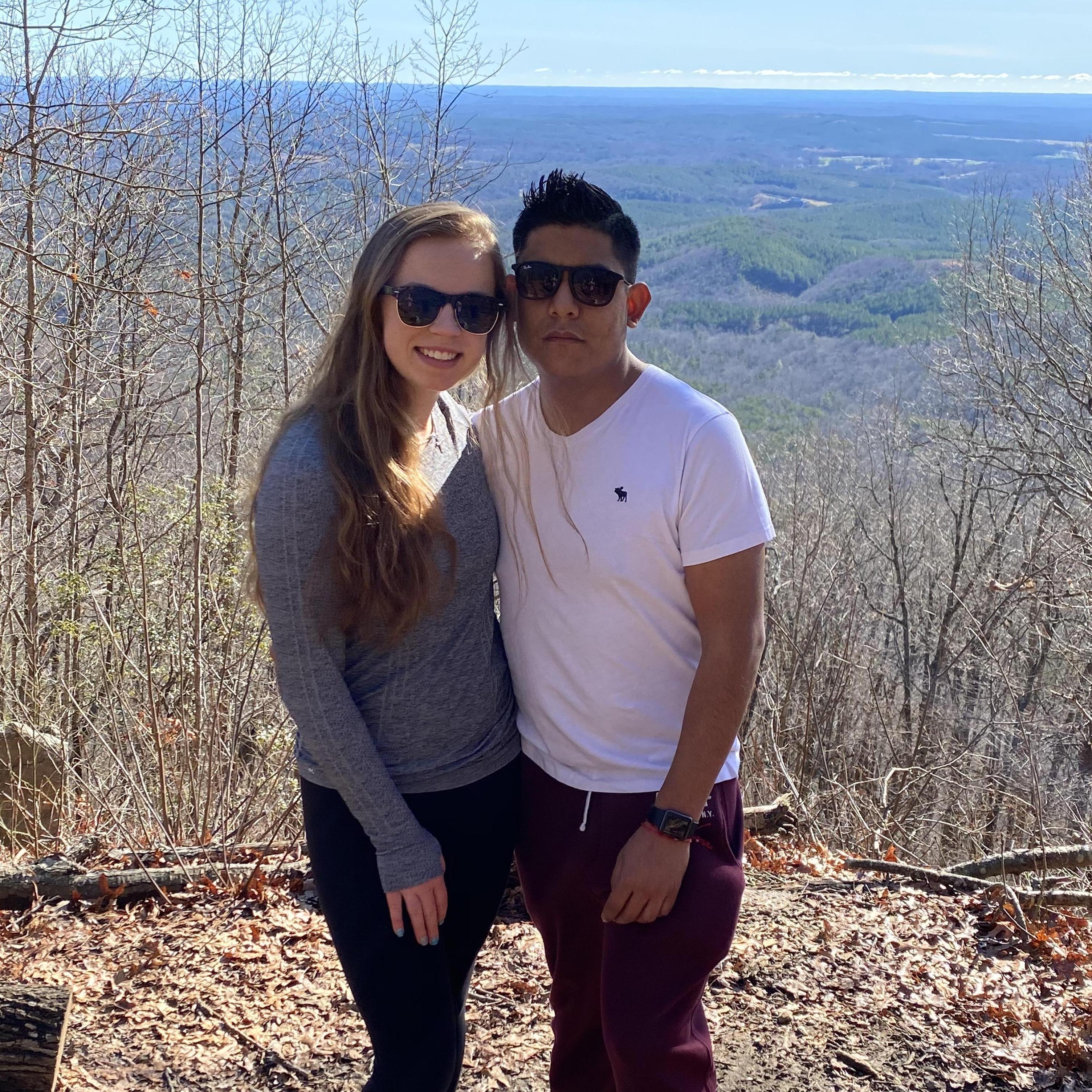 Moments before I sprained my ankle by stepping on a rock