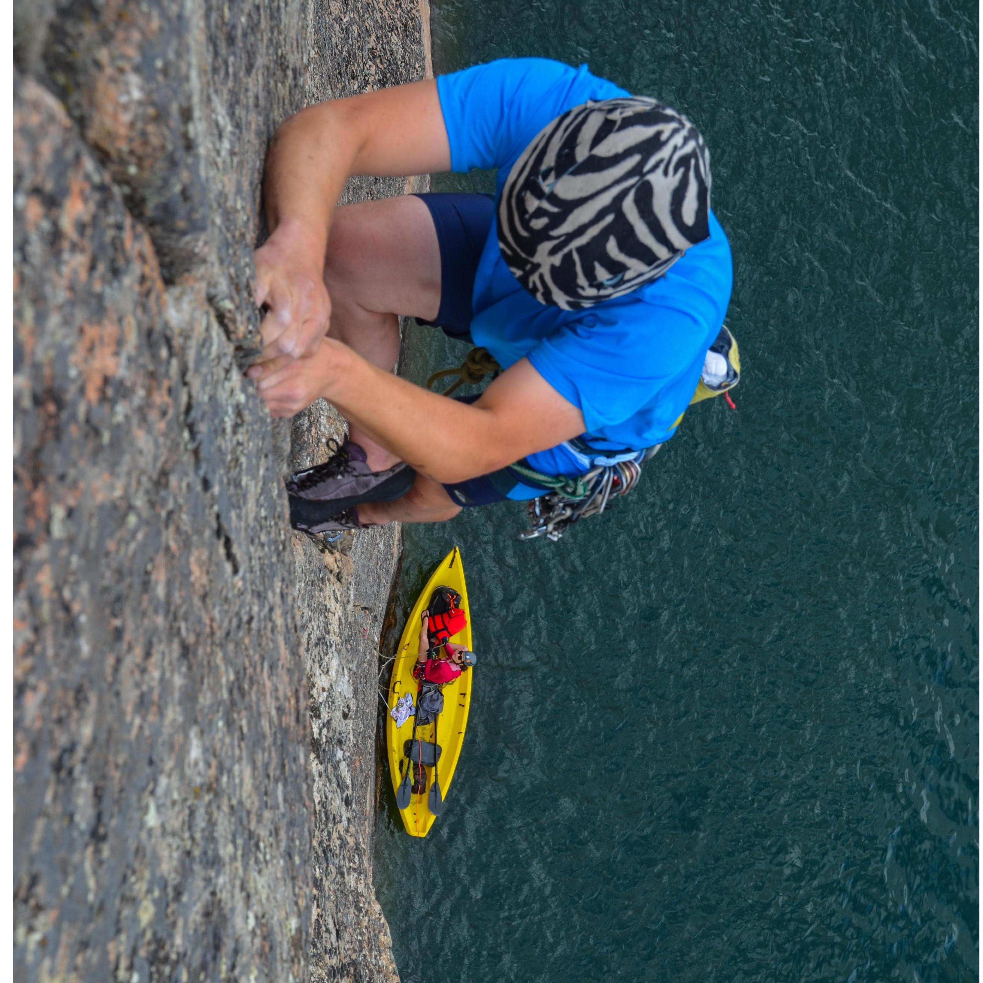 Scott climbing in Banks lake as one of our first side trips during the summer of 2016 when when we spent the whole summer traveling together.