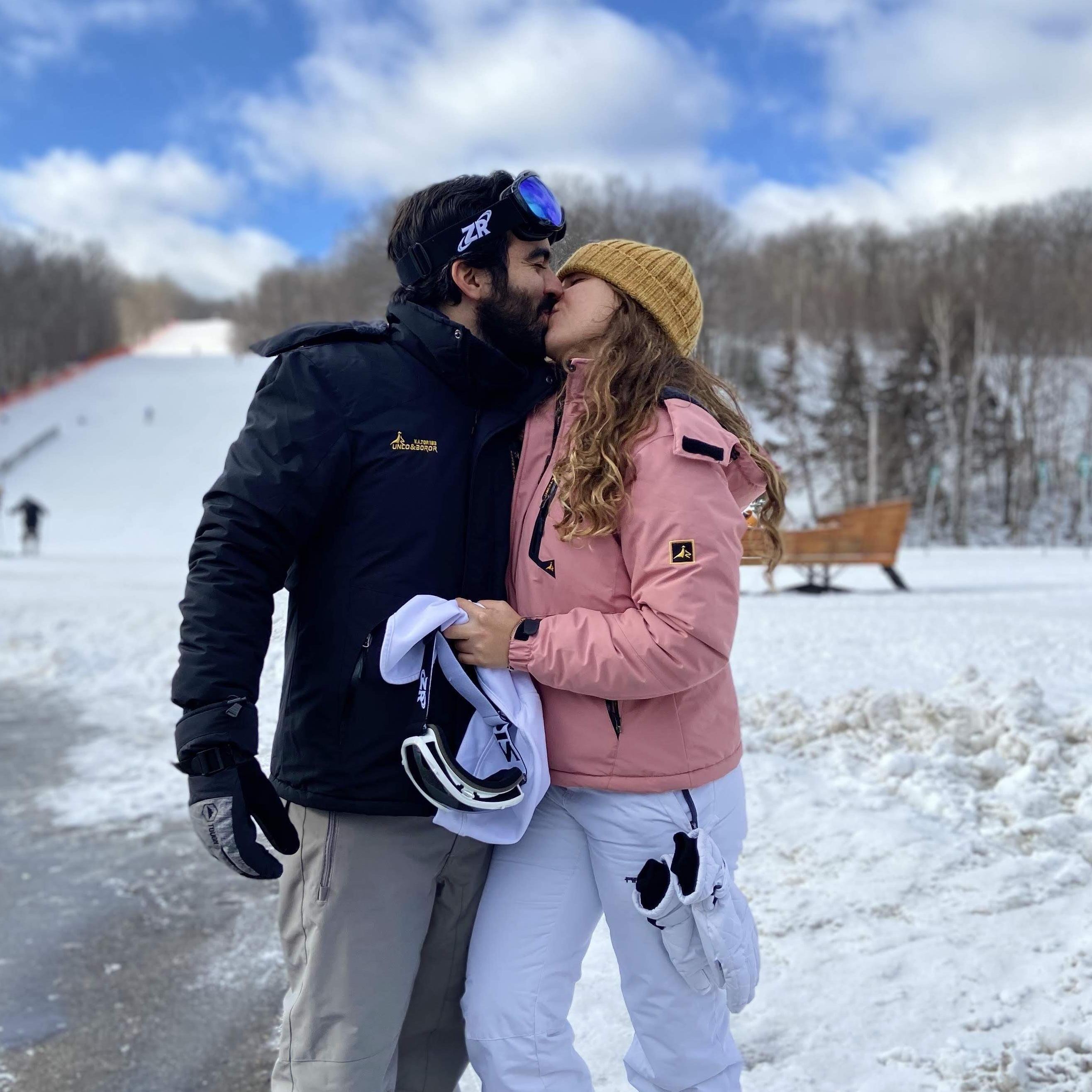 We started snowboarding together!