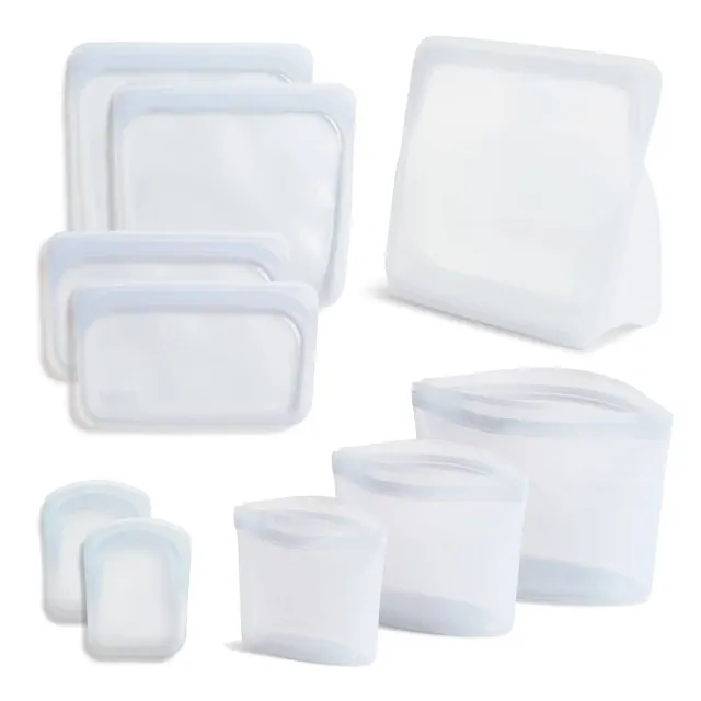 stasher Starter Kit Reusable Food Storage Bags - Clear - 10pk
