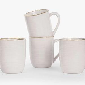 Birch Lane™ Fellows 4 Piece Stoneware Coffee Mug Set & Reviews | Birch Lane