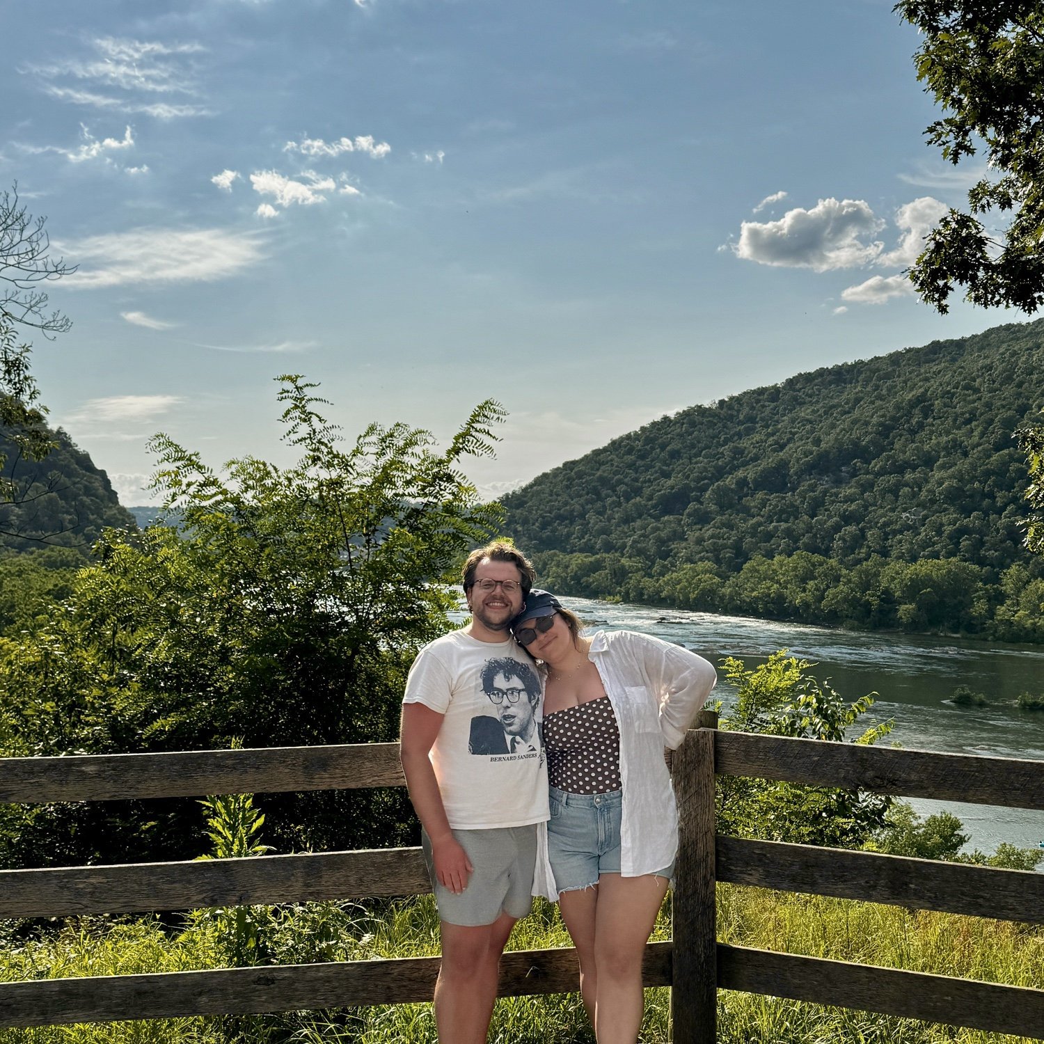 After a day of tubing on the river in Harpers Ferry, West Virginia.