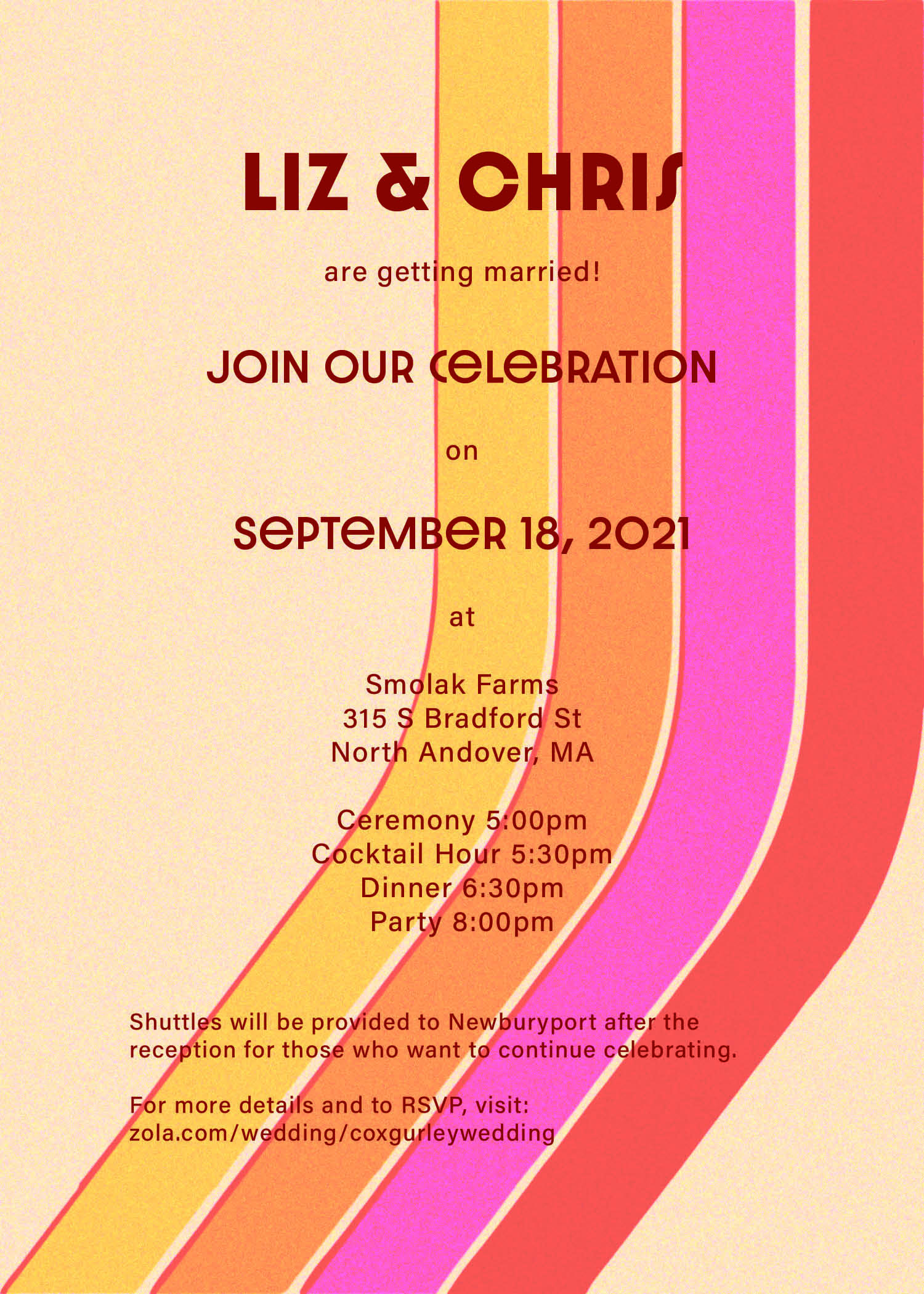 The Wedding Website of Liz Cox and Chris Gurley