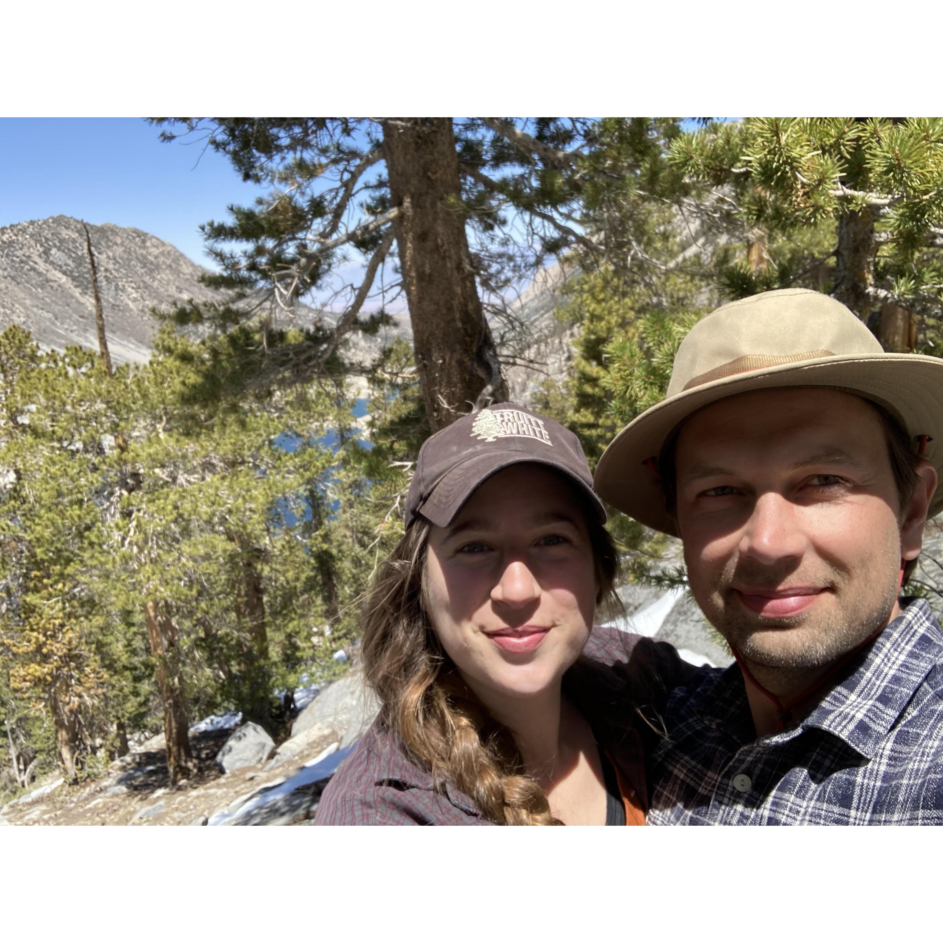 On a long hike near Mammoth in the Eastern Sierras!