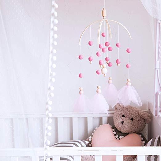 Wooden Wind Chime Baby Bed Bell Handmade Baby Crib Mobile