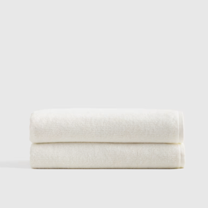 Turkish Ribbed Quick Dry Bath Sheet in Ivory