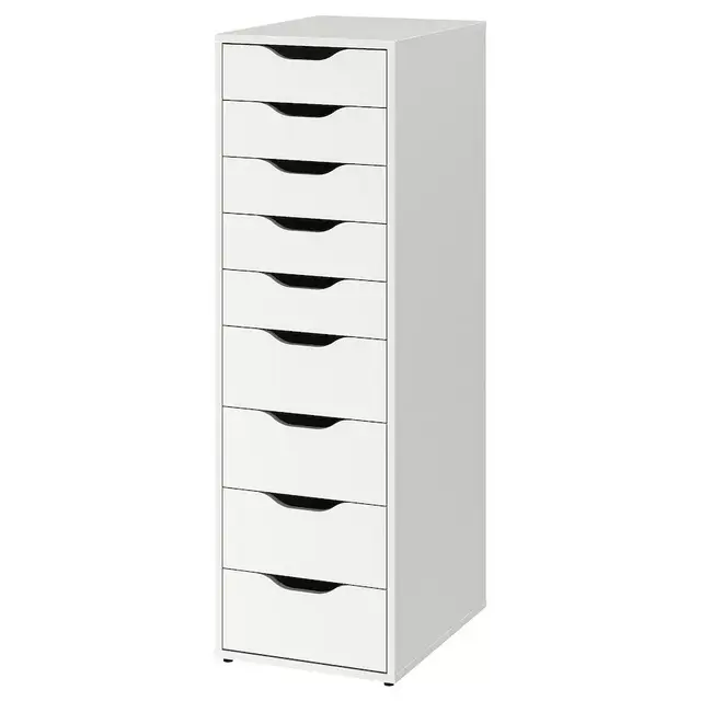 ALEX Drawer unit with 9 drawers, white14 1/8x45 5/8 "