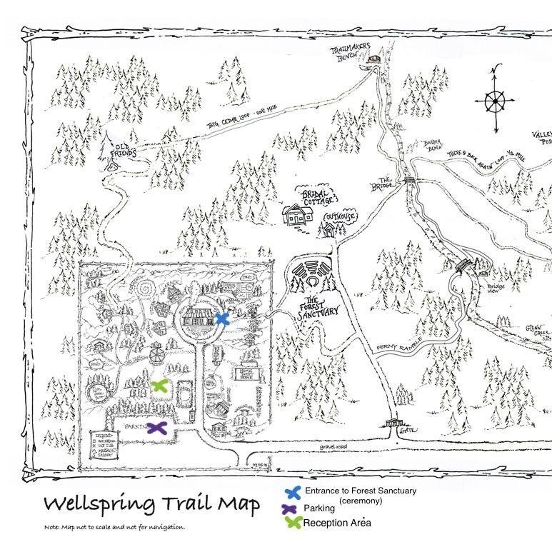 See the marked locations on this map of Wellspring Spa for directions around the property