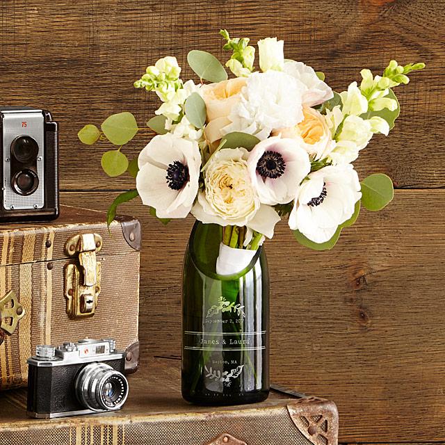 Personalized Champagne Wedding Vase