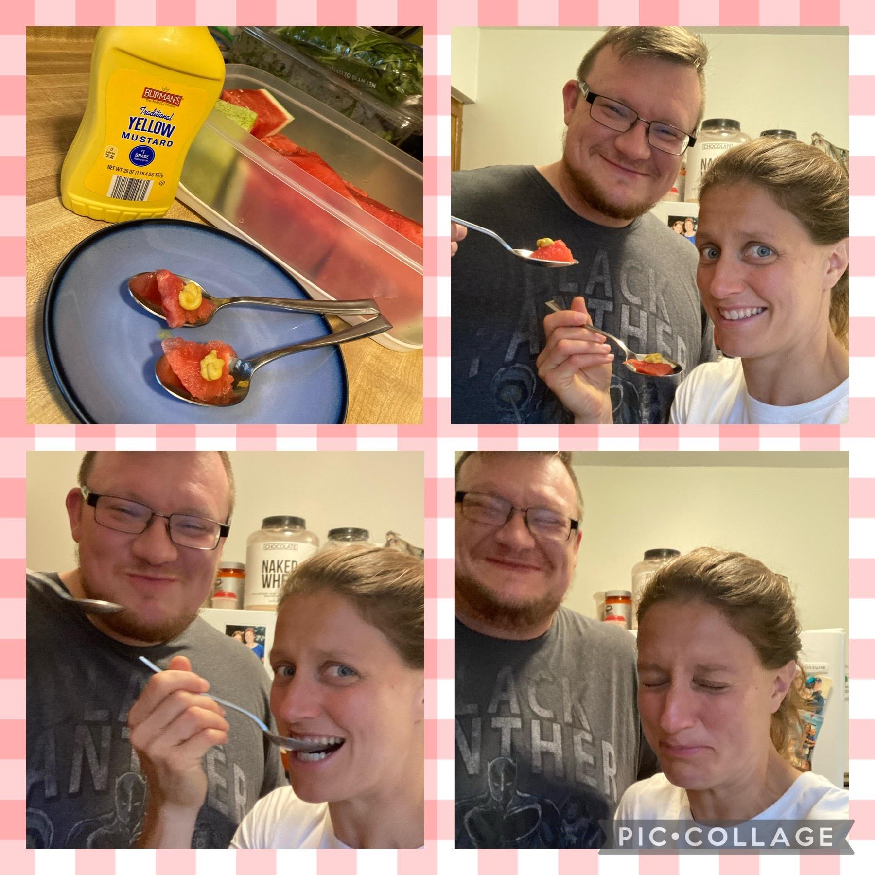 The watermelon and mustard challenge.