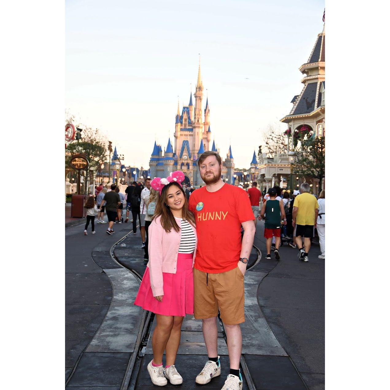 Disneyworld as Pooh and Piglet, February 2025