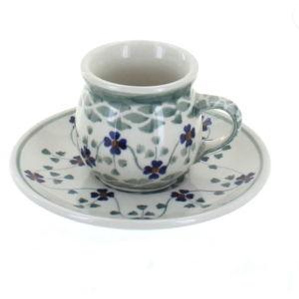 Sage Floral Espresso Cup Saucer