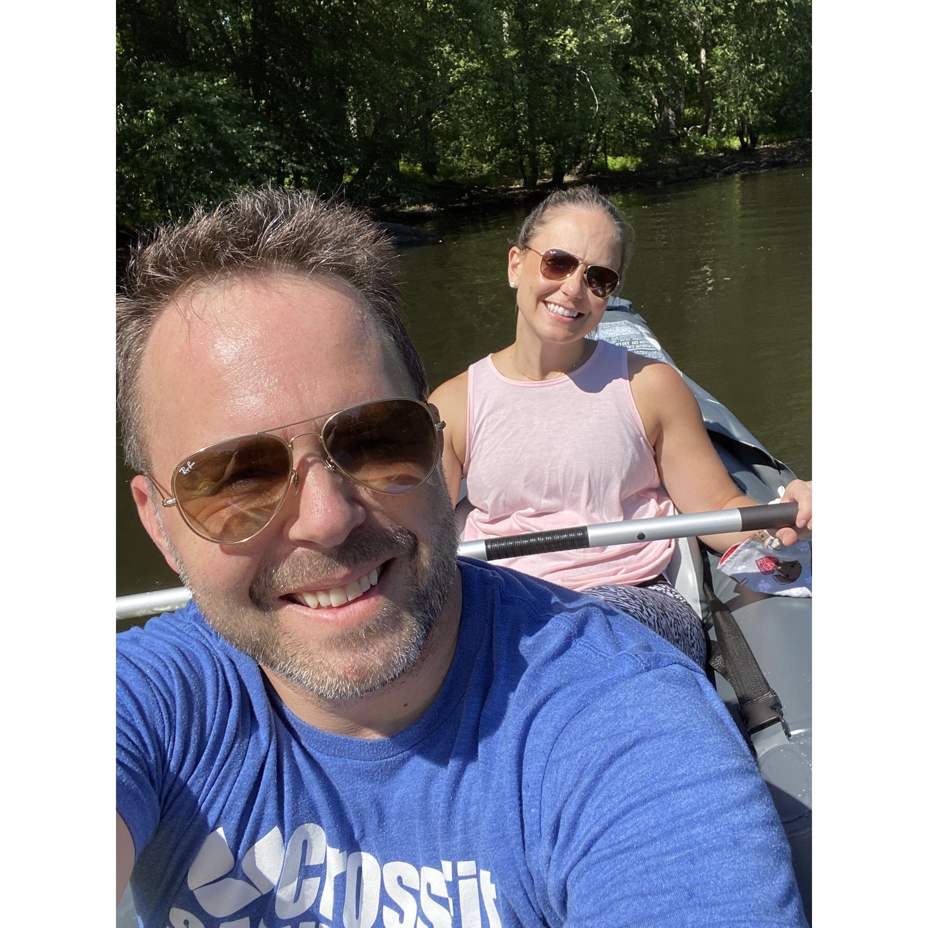 We had to christen the inflatible kayaks that Natalie found in FB Marketplace on the Concord River.